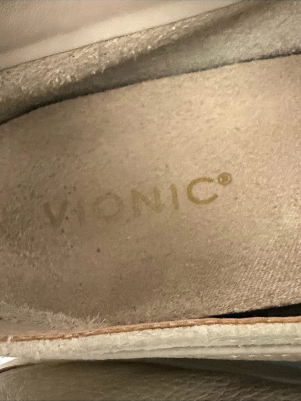 Vionic Cambria Shoes Womens Size 9.5 Beige Leather Loafer Flats Minimalist